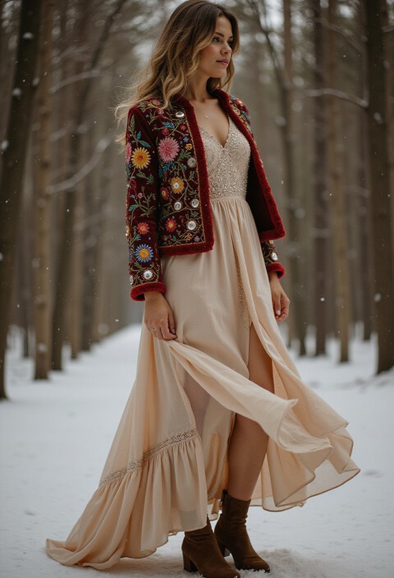 bohemian dresses with jackets