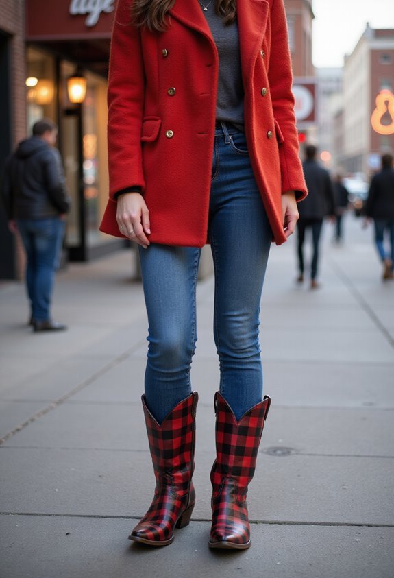 buffalo check boots style