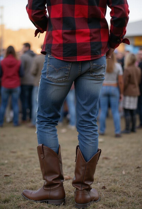 casual cowboy concert style