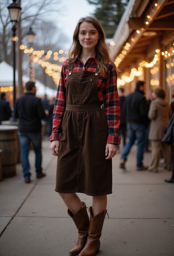corduroy dress with boots