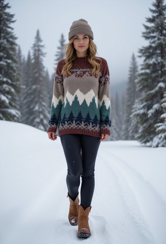 cozy alpine winter fashion