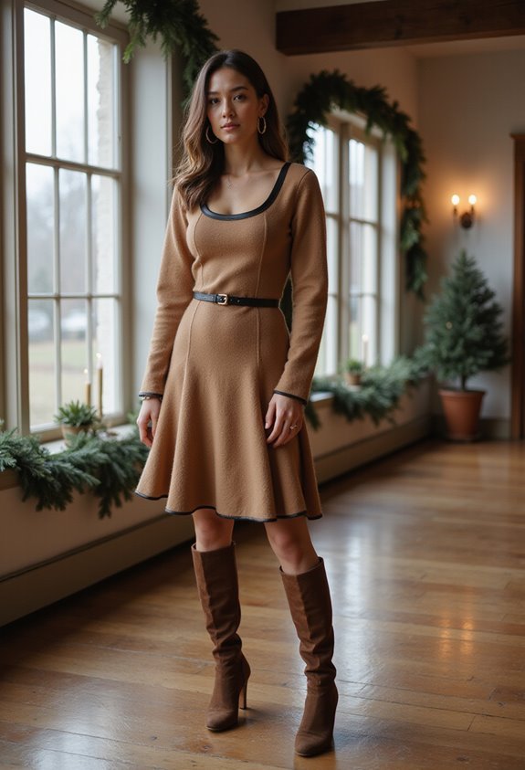 cozy camel dress elegance