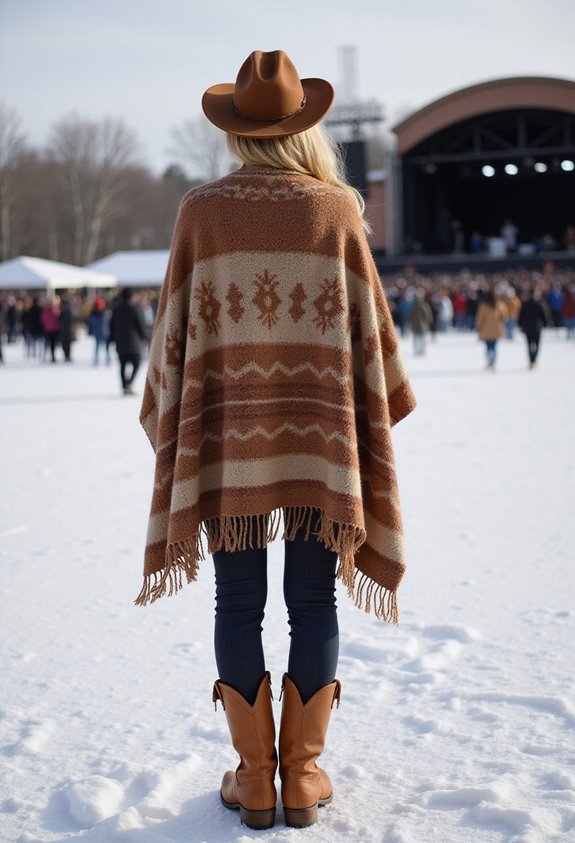 cozy poncho matching accessories