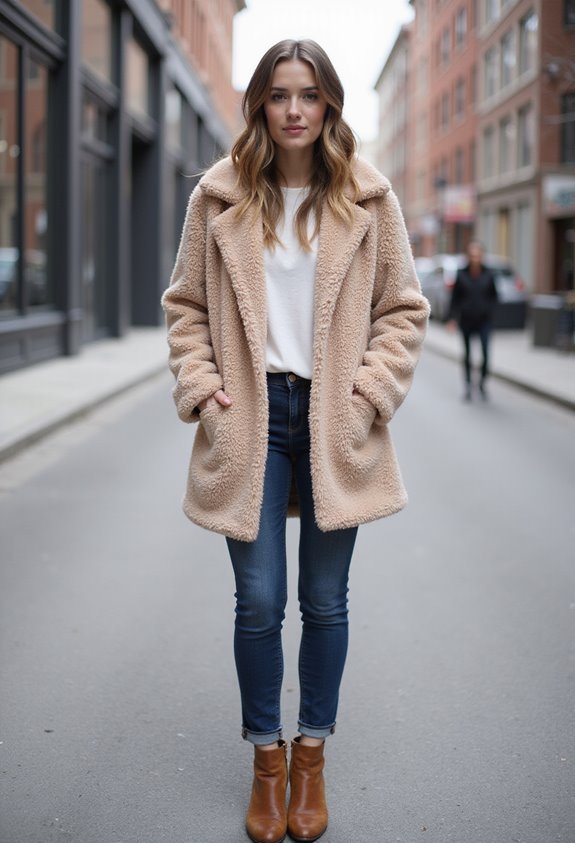 cozy teddy coat ensemble