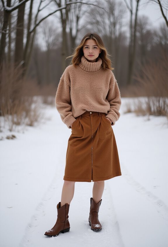 cozy vintage winter outfit