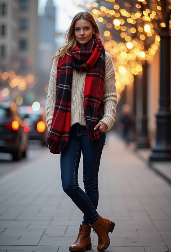 cozy winter scarf styling
