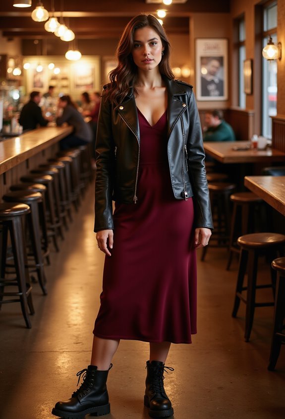 edgy winter bar outfit