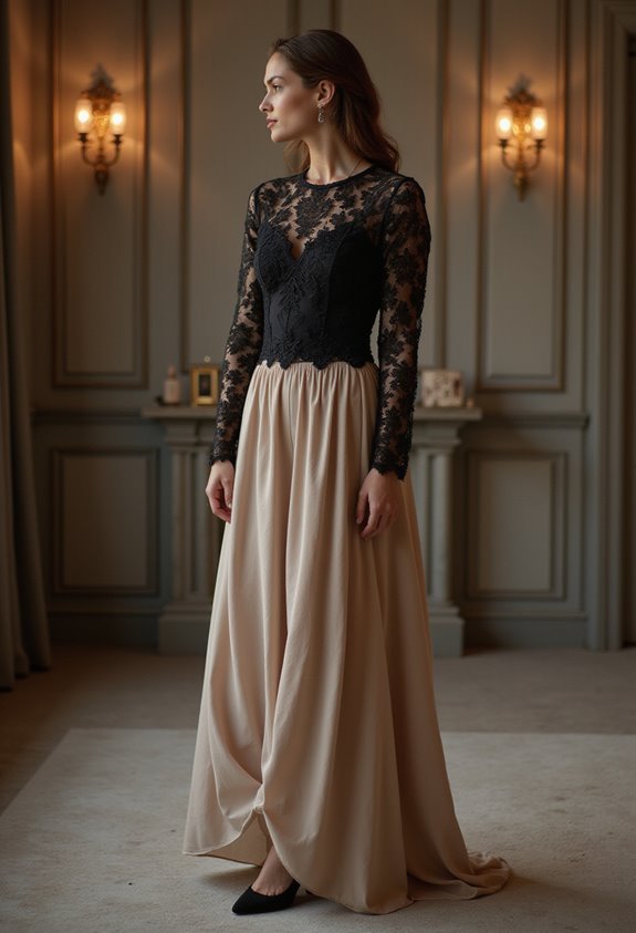 elegant black lace dress