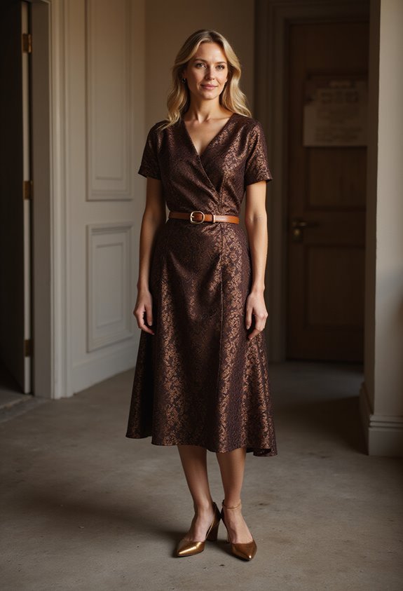 elegant brocade dress design