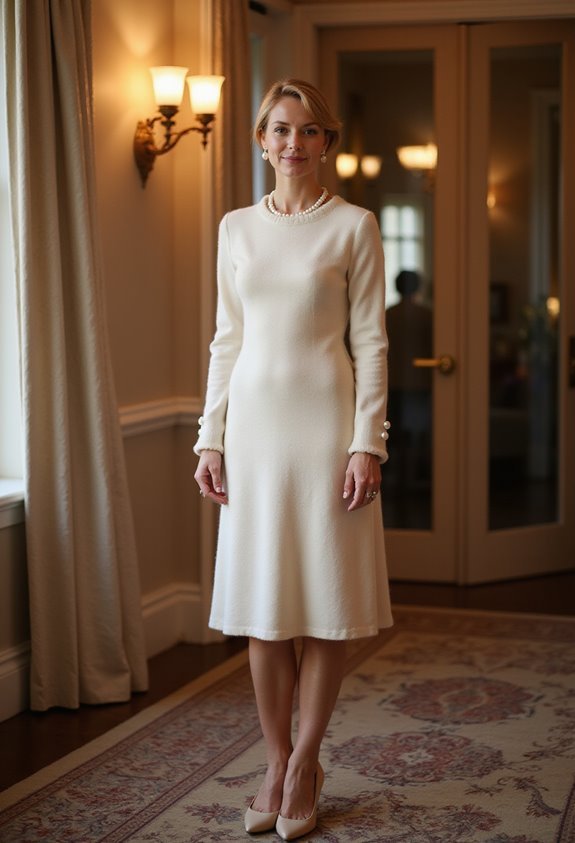 elegant cashmere blend dress