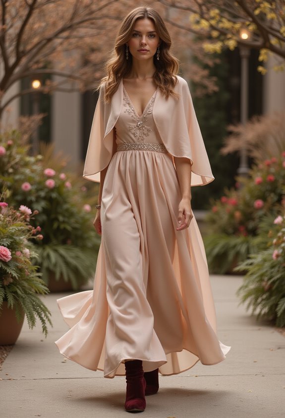 elegant chiffon dress ensemble