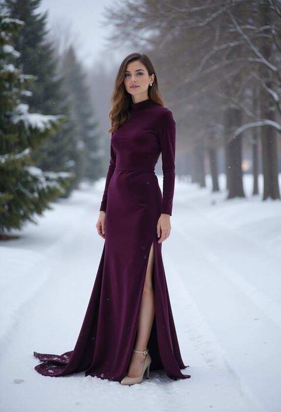 elegant eggplant purple gowns