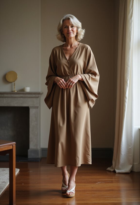 elegant flattering batwing dress