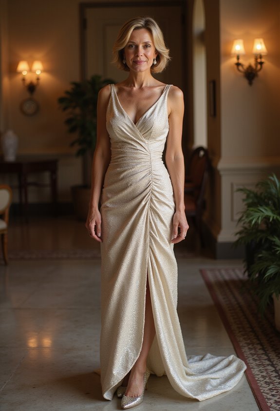 elegant moir gown design