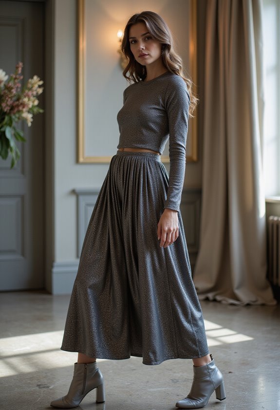 elegant pewter wedding attire