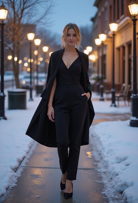 elegant winter jumpsuit ensemble