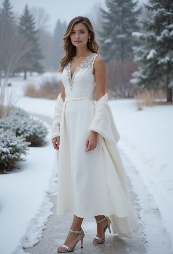 elegant winter wedding attire