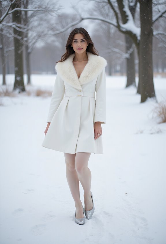 elegant winter white dress