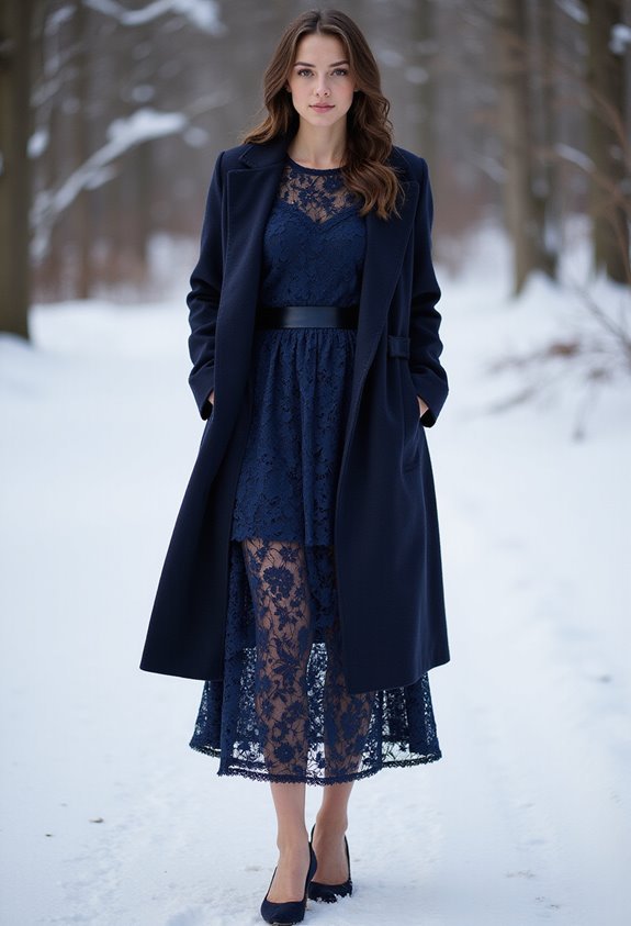 formal winter lace ensemble