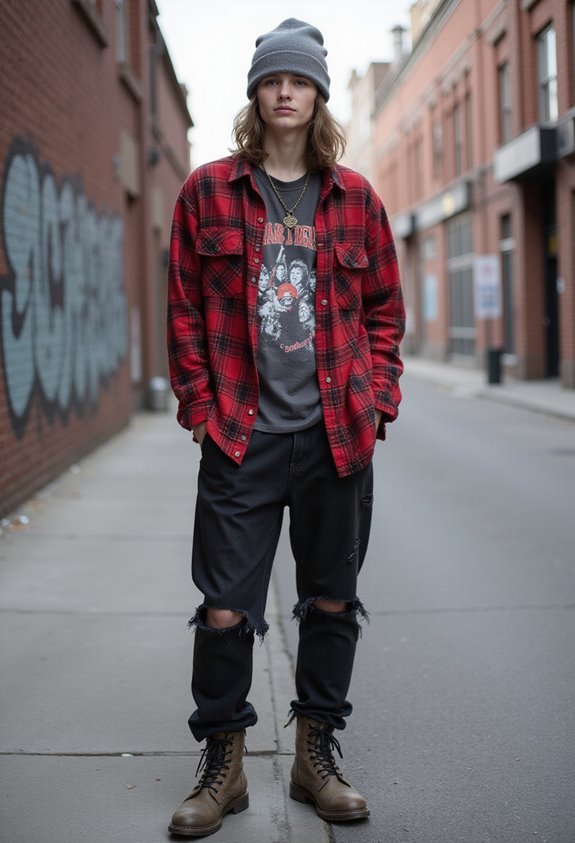 grunge style with modern touches