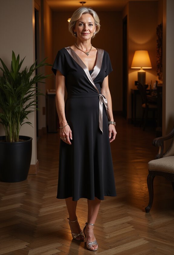 sleek crepe asymmetrical dress