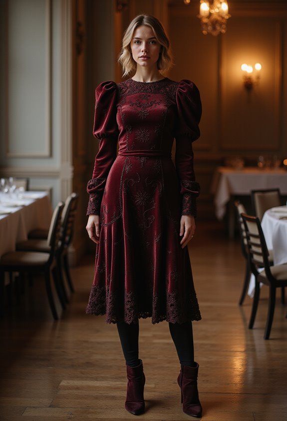 statement sleeves velvet warmth