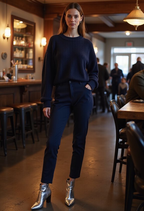 stylish monochrome winter outfit