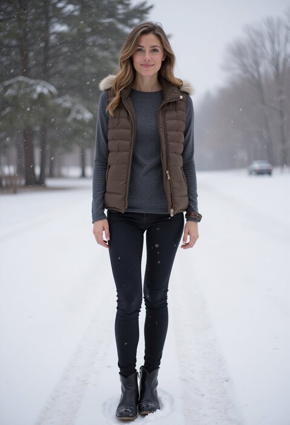 thermal puffer vest boots