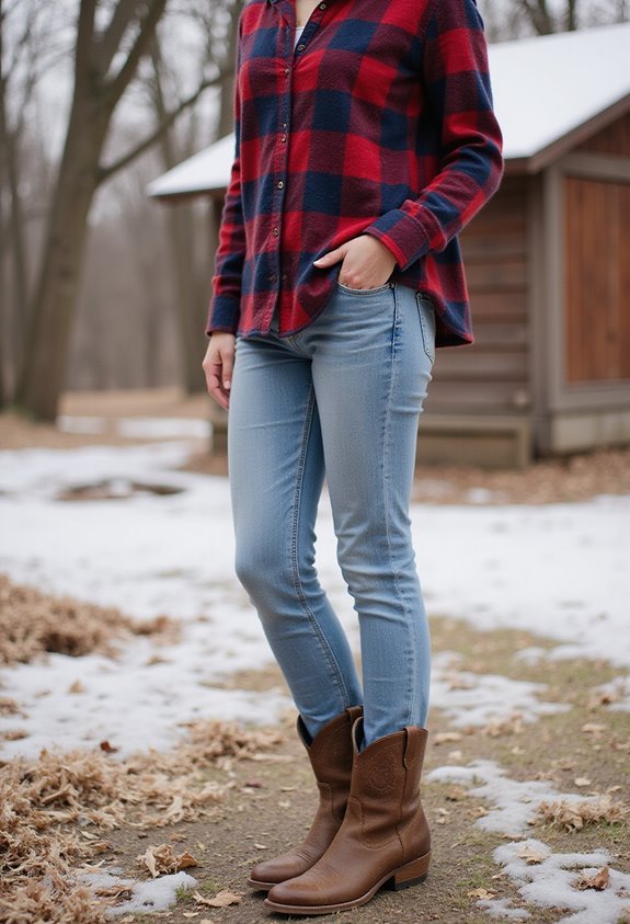 timeless denim and boots