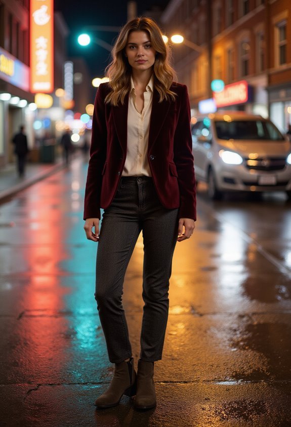 velvet silk wool ensemble