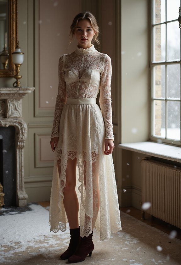 victorian inspired modern lace ensemble
