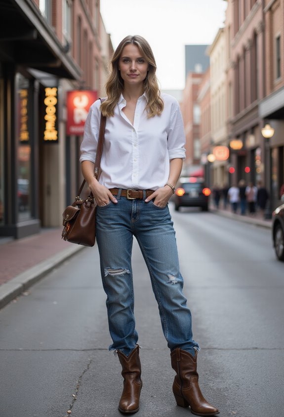 vintage boots classic shirt