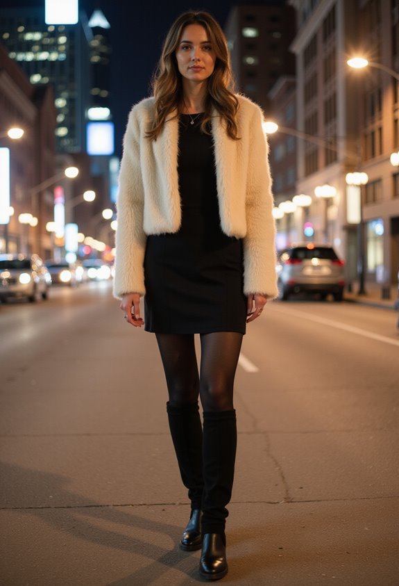 winter ready little black dress