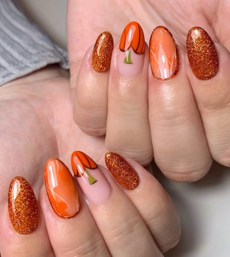 22 Pumpkin Nails You’ll Want to Copy This Fall