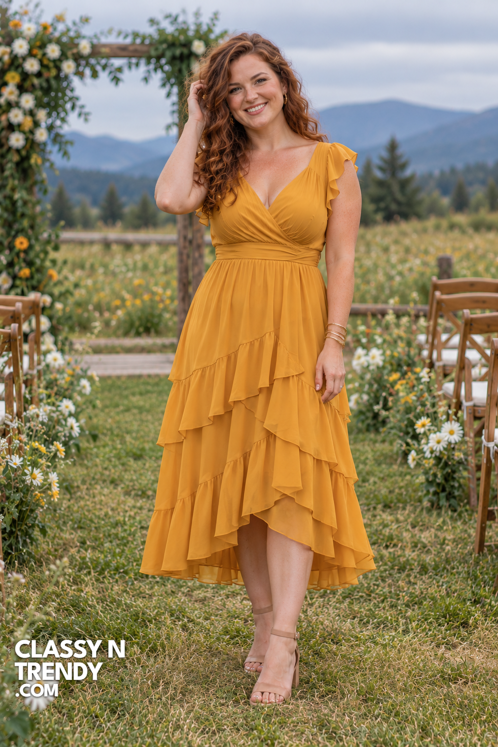 16. Marigold Ruffle Midi in the Wildflower Meadow