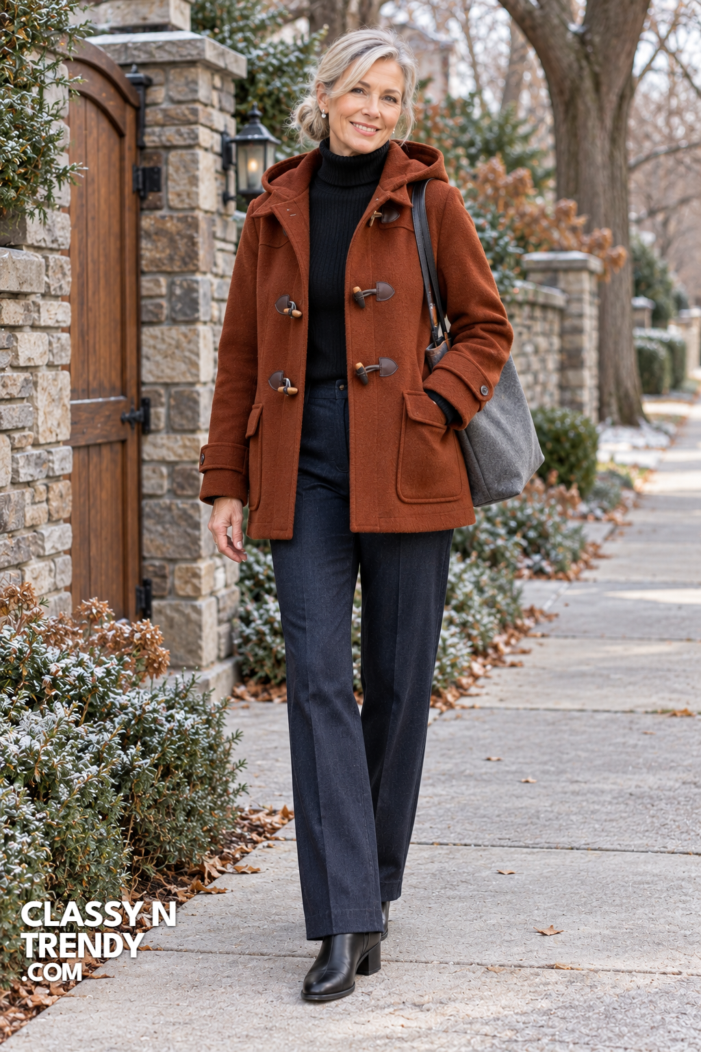 18. Rust Wool Duffle Coat